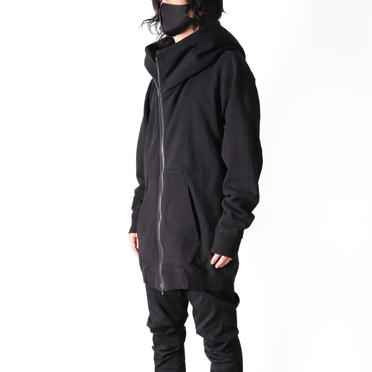 PADDED ZIP HOODIE　BLACK No.20