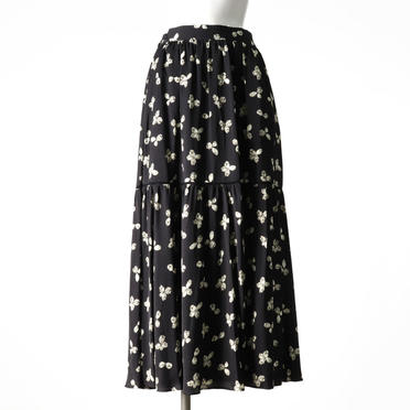 flower pt skirt　BLACK No.1