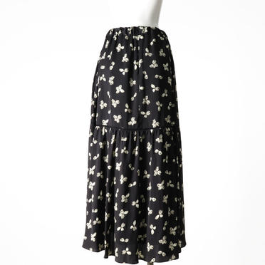 flower pt skirt　BLACK No.4