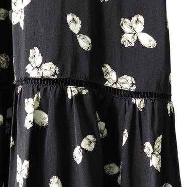 flower pt skirt　BLACK No.8