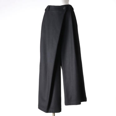 Asymmetry Wide Pants　BLACK No.1