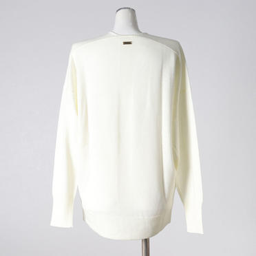 ウォッシャブルルーズVネックプルオーバー　OFF WHITE No.5