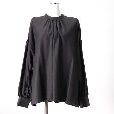 st/n gather blouse　CHARCOAL No.1