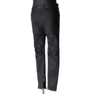 TUCKED KNEE SKINNY DENIM　BLACK No.2