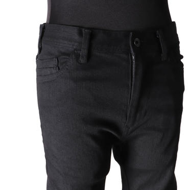 TUCKED KNEE SKINNY DENIM　BLACK No.8