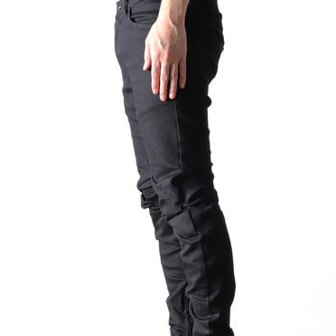 TUCKED KNEE SKINNY DENIM　BLACK No.22