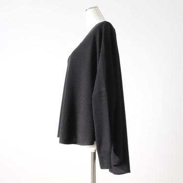 front seem V neck round hem P/O　BLACK No.3