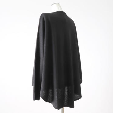 front seem V neck round hem P/O　BLACK No.4