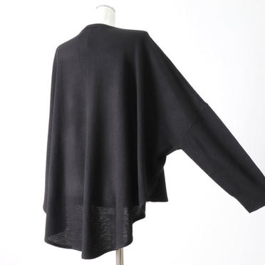 front seem V neck round hem P/O　BLACK No.6