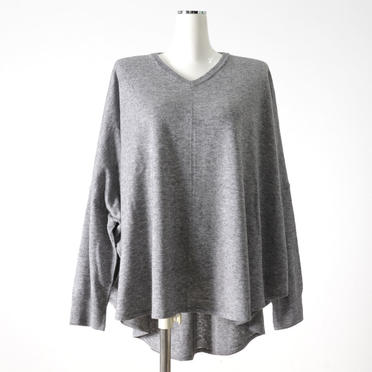 front seem V neck round hem P/O　GRAY No.1