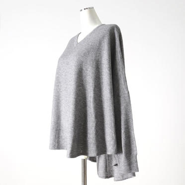 front seem V neck round hem P/O　GRAY No.2