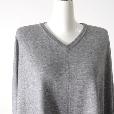 front seem V neck round hem P/O　GRAY No.7