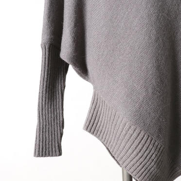 Wo/Ac/Wp Asymmetry Knit Pullover　GRAY No.10