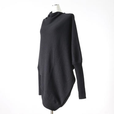 Wo/Ac/Wp Asymmetry Knit Pullover　BLACK No.3