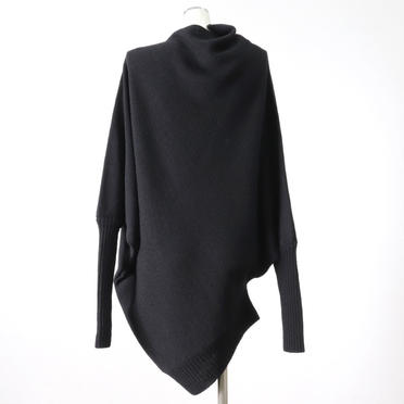 Wo/Ac/Wp Asymmetry Knit Pullover　BLACK No.6