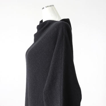Wo/Ac/Wp Asymmetry Knit Pullover　BLACK No.9