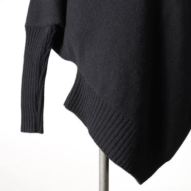 Wo/Ac/Wp Asymmetry Knit Pullover　BLACK No.11