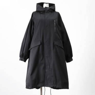 MIDIUMISOLID volume sleeve A-line coat　BLACK No.1