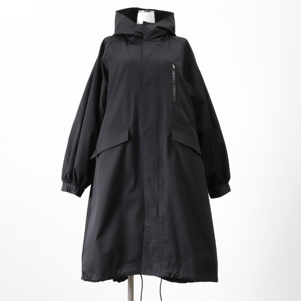 MIDIUMISOLID volume sleeve A-line coat　BLACK