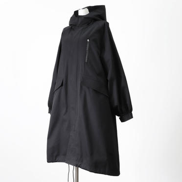 MIDIUMISOLID volume sleeve A-line coat　BLACK No.2