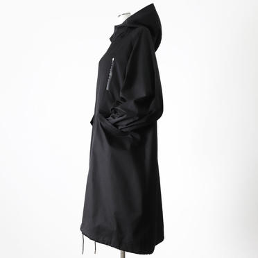 MIDIUMISOLID volume sleeve A-line coat　BLACK No.3