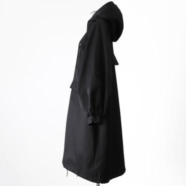 MIDIUMISOLID volume sleeve A-line coat　BLACK No.4