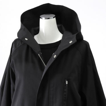 MIDIUMISOLID volume sleeve A-line coat　BLACK No.8