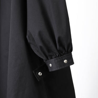 MIDIUMISOLID volume sleeve A-line coat　BLACK No.13