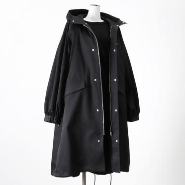 MIDIUMISOLID volume sleeve A-line coat　BLACK No.15