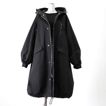 MIDIUMISOLID volume sleeve A-line coat　BLACK No.16