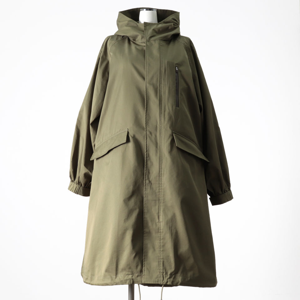 MIDIUMISOLID volume sleeve A-line coat　KHAKI