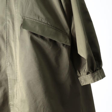 MIDIUMISOLID volume sleeve A-line coat　KHAKI No.11