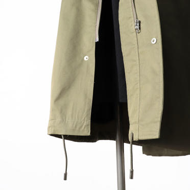 MIDIUMISOLID volume sleeve A-line coat　KHAKI No.13