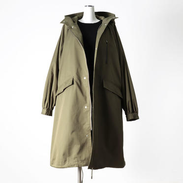 MIDIUMISOLID volume sleeve A-line coat　KHAKI No.14