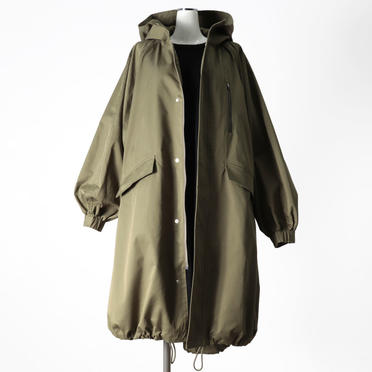 MIDIUMISOLID volume sleeve A-line coat　KHAKI No.15