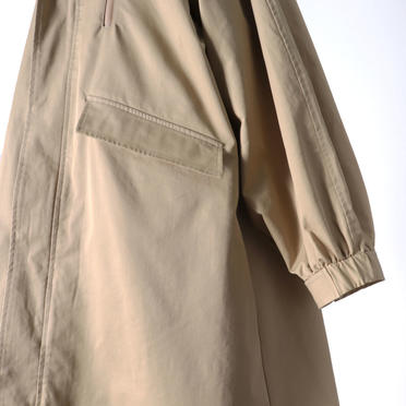 MIDIUMISOLID volume sleeve A-line coat　BEIGE No.11