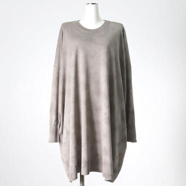 uneven dyeing crew neck knit　GRAY No.1