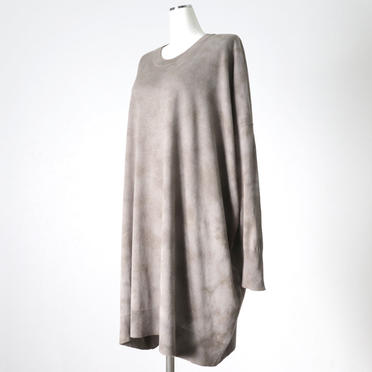 uneven dyeing crew neck knit　GRAY No.2