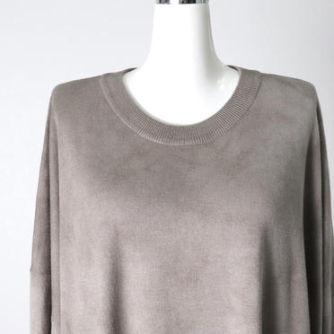 uneven dyeing crew neck knit　GRAY No.7