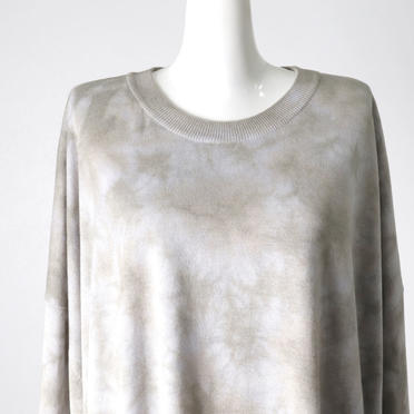 uneven dyeing crew neck knit　BROWN No.7