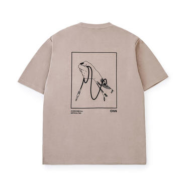 TATTOO SWEAT TEE / BEIGE No.1