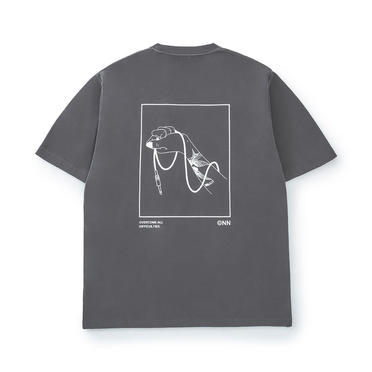 TATTOO SWEAT TEE / WASHED GRAY No.1