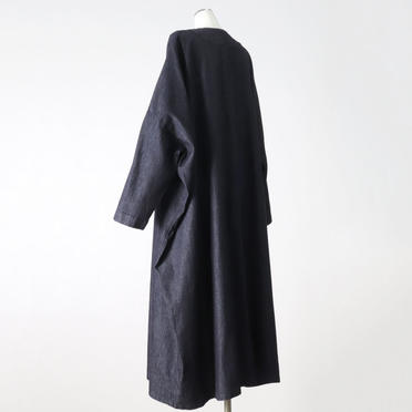 denim wide coat　ONE WASH No.5