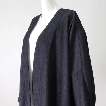 denim wide coat　ONE WASH No.10