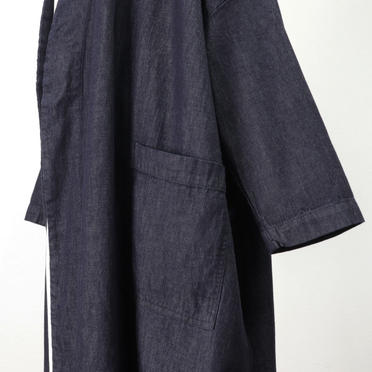 denim wide coat　ONE WASH No.12