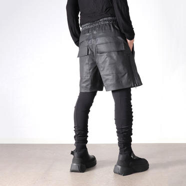 Coated Stretch Layered Shorts Long Pants　BLACK　arco LIMITED EDITION No.20