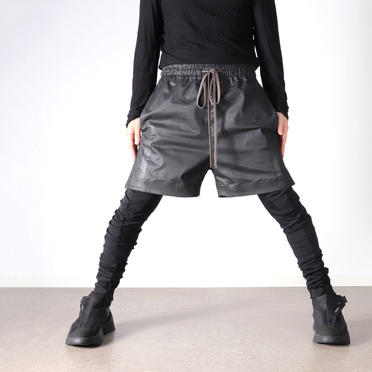 Coated Stretch Layered Shorts Long Pants　BLACK　arco LIMITED EDITION No.22