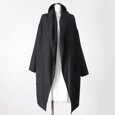 wool drape long C/D　BLACK No.1