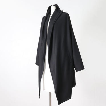wool drape long C/D　BLACK No.2