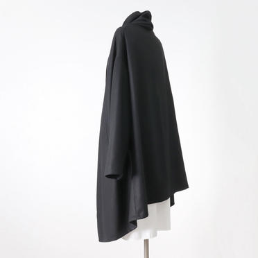 wool drape long C/D　BLACK No.4